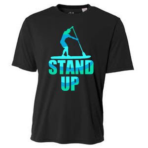 Stand Up Sup Stand Up Paddling Paddle Board Cooling Performance Crew T-Shirt