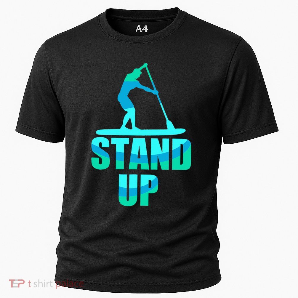 Stand Up Sup Stand Up Paddling Paddle Board Cooling Performance Crew T-Shirt