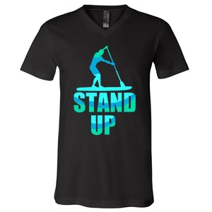 Stand Up Sup Stand Up Paddling Paddle Board V-Neck T-Shirt