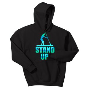 Stand Up Sup Stand Up Paddling Paddle Board Kids Hoodie