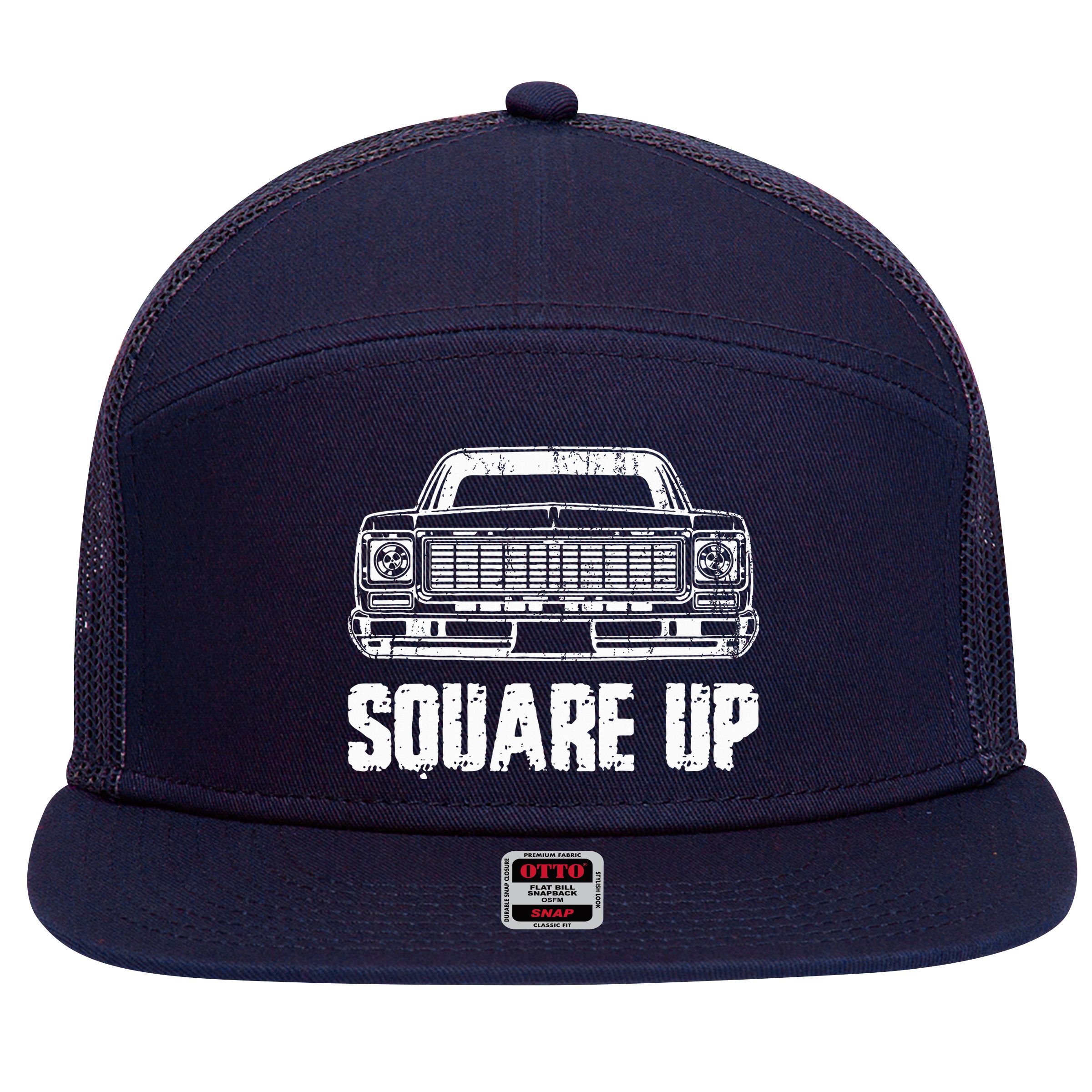 Square Up Square Body King Of Trucks 7 Panel Mesh Trucker Snapback Hat