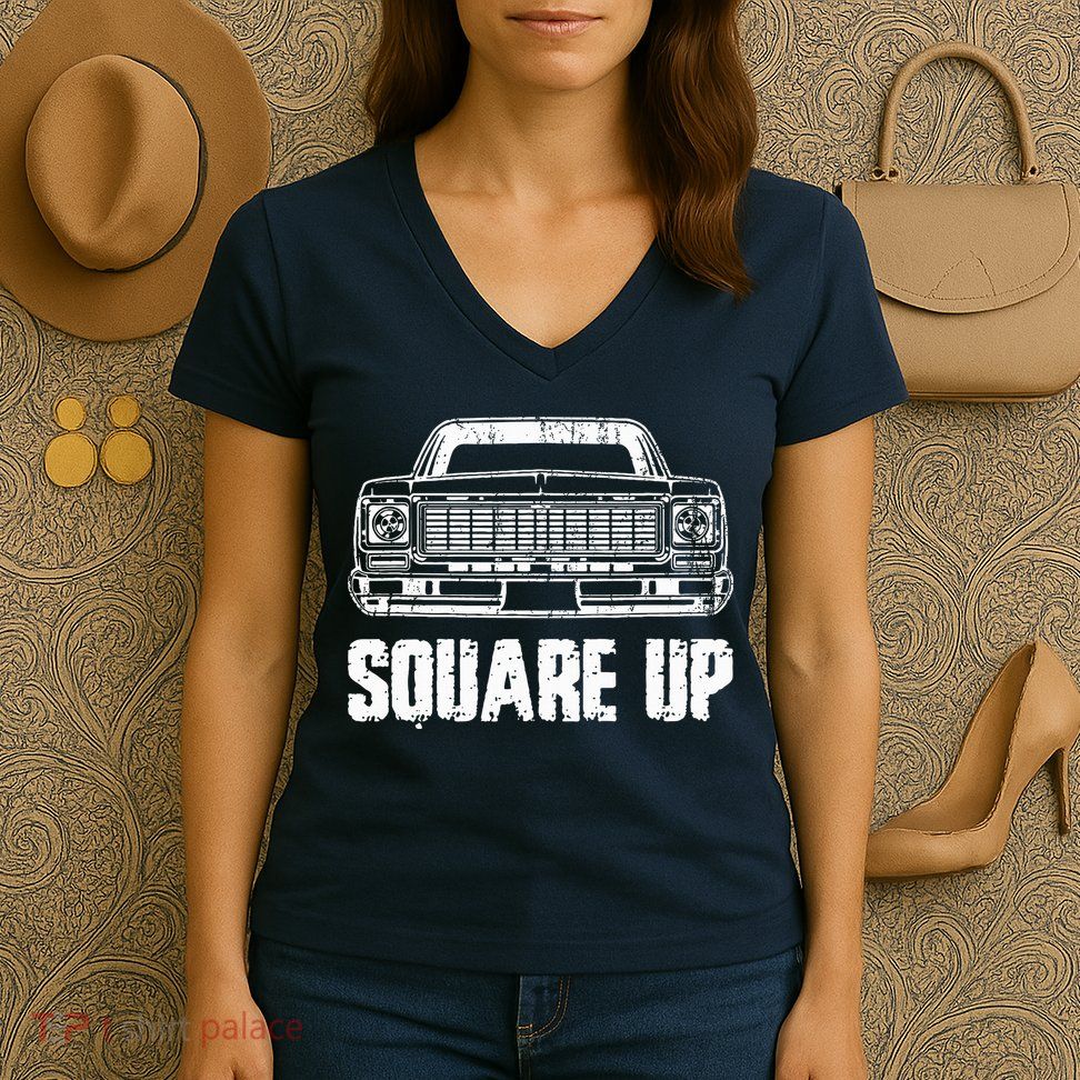 Square Up Square Body King Of Trucks Women's V-Neck T-Shirt