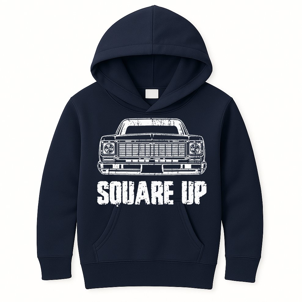 Square Up Square Body King Of Trucks Kids Hoodie
