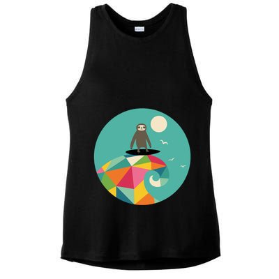Surfs Up Ladies PosiCharge Tri-Blend Wicking Tank