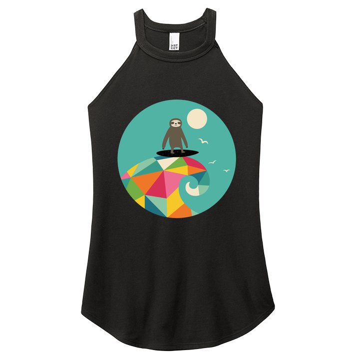 Surfs Up Women's Perfect Tri Rocker Tank