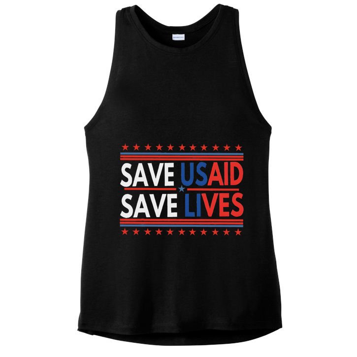 Save Usaid Saves Lives Us Agency International Development Ladies PosiCharge Tri-Blend Wicking Tank