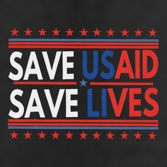 Save Usaid Saves Lives Us Agency International Development 7 Panel Mesh Trucker Snapback Hat