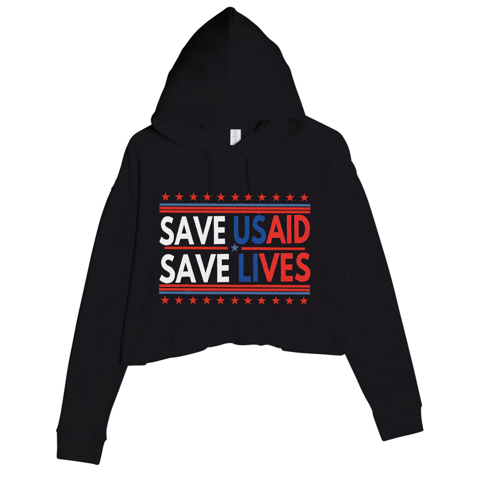 Save Usaid Saves Lives Us Agency International Development Crop Fleece Hoodie