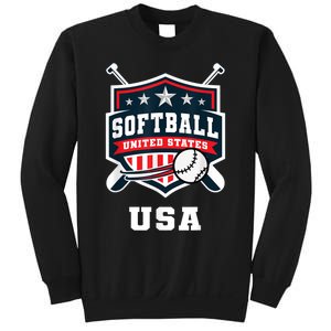 Softball USA Support The Team USA Flag Sweatshirt