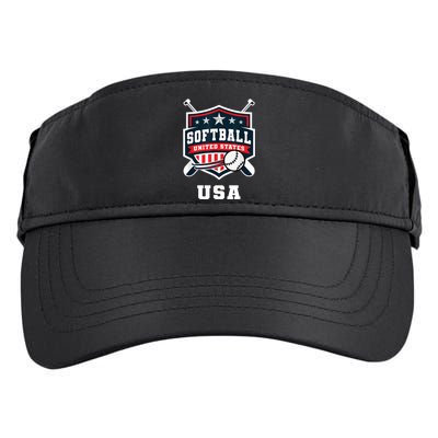 Softball USA Support The Team USA Flag Adult Drive Performance Visor