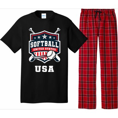 Softball USA Support The Team USA Flag Pajama Set