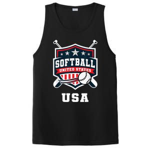 Softball USA Support The Team USA Flag PosiCharge Competitor Tank