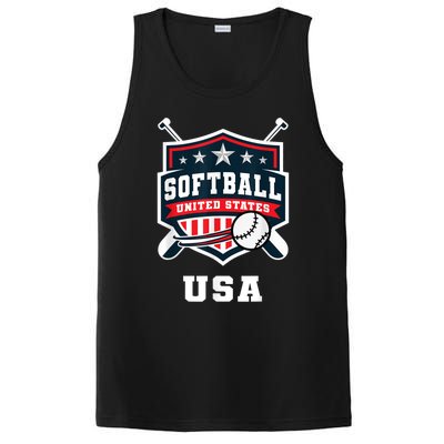 Softball USA Support The Team USA Flag PosiCharge Competitor Tank