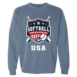 Softball USA Support The Team USA Flag Garment-Dyed Sweatshirt