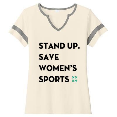 Stand Up Save Sports Ladies Halftime Notch Neck Tee