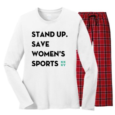 Stand Up Save Sports Women's Long Sleeve Flannel Pajama Set 