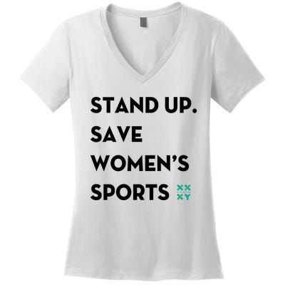 Stand Up Save Sports Women's V-Neck T-Shirt