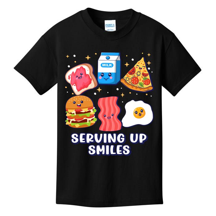 Serving Up Smiles Lunch Lady Kids T-Shirt