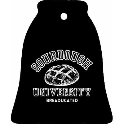 Sourdough University Sweater Breaducated Ceramic Bell Ornament