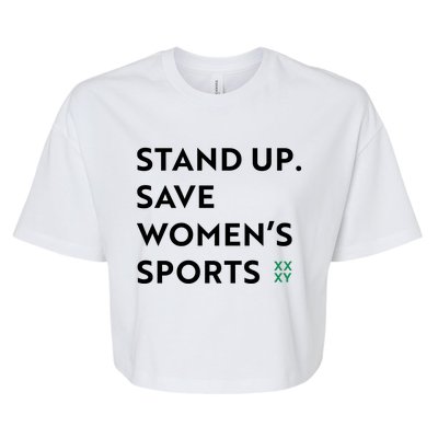 Stand Up Save Women’S Sports Bella+Canvas Jersey Crop Tee