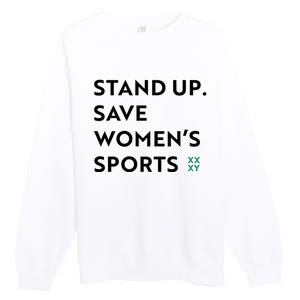 Stand Up Save Women’S Sports Premium Crewneck Sweatshirt