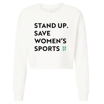 Stand Up Save Women’S Sports Cropped Pullover Crew