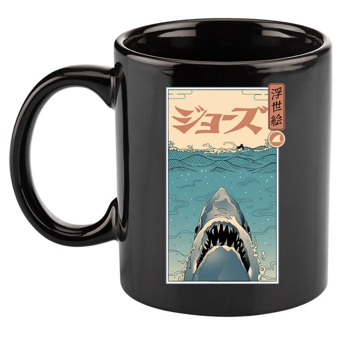 Shark Ukiyo 11oz C Handle Ceramic Mug