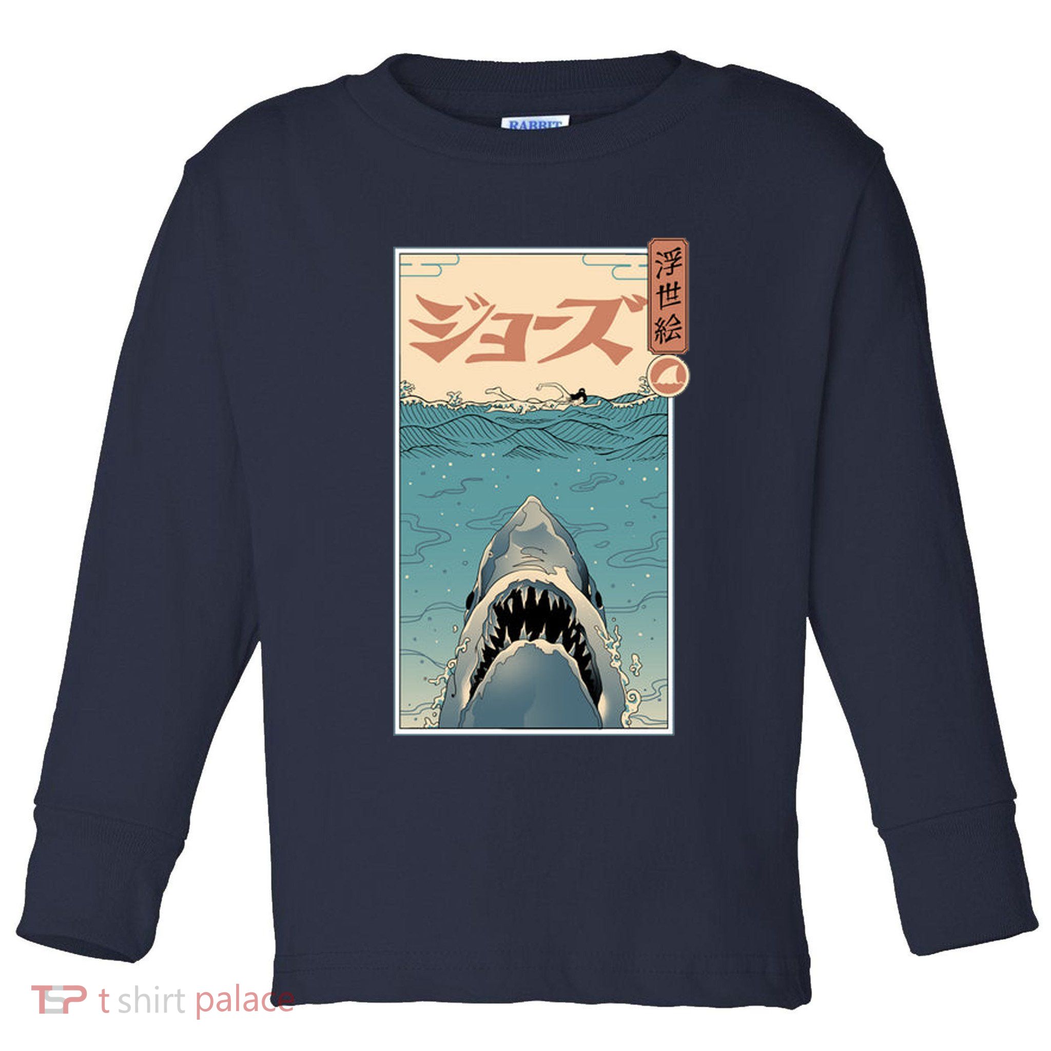 Shark Ukiyo Toddler Long Sleeve Shirt