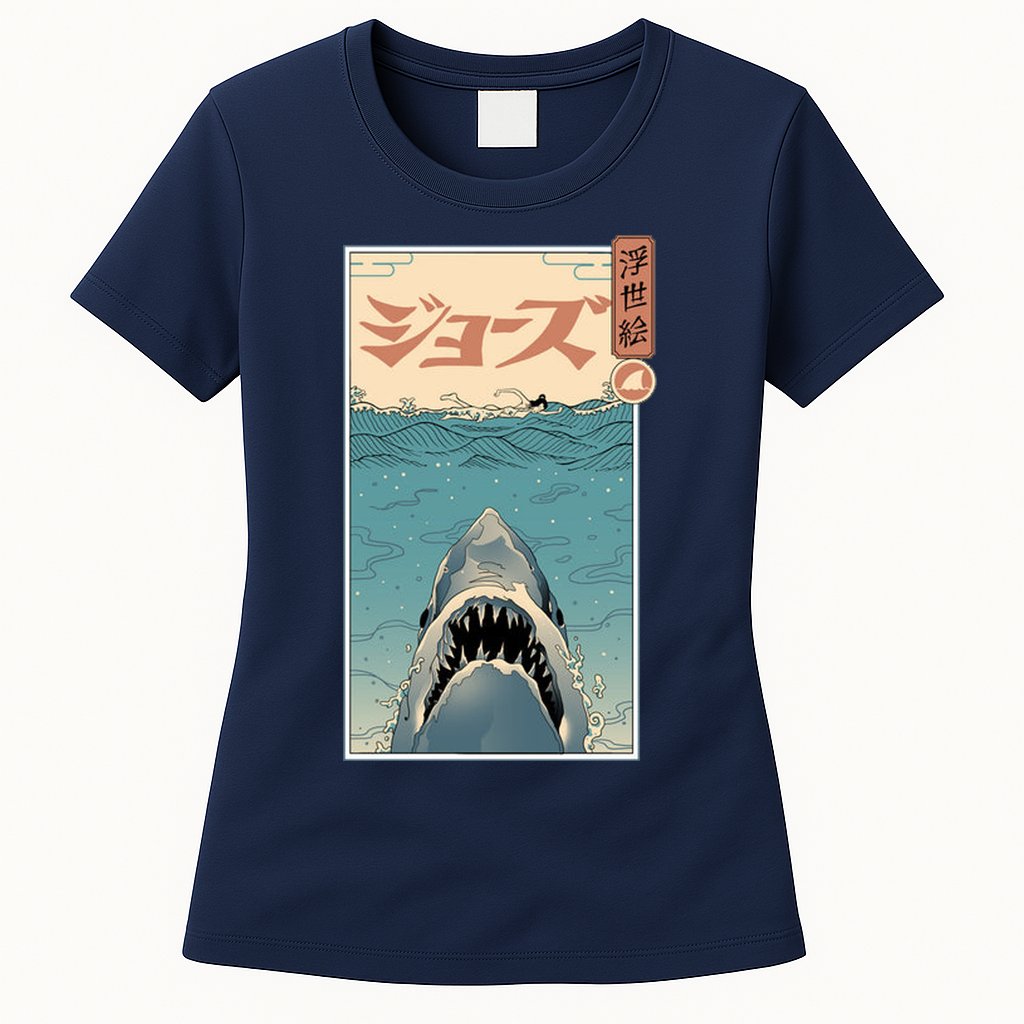 Shark Ukiyo Womens T-Shirt