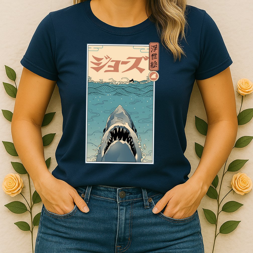 Shark Ukiyo Womens T-Shirt