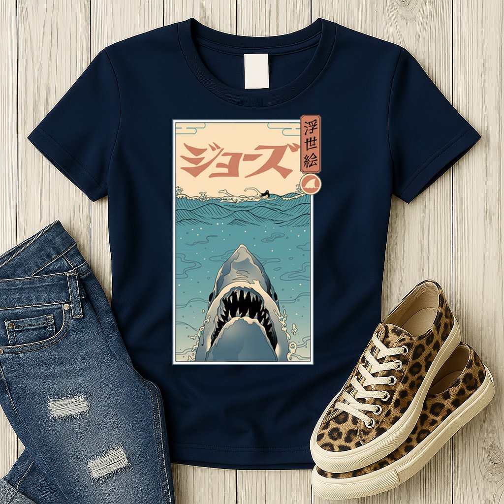 Shark Ukiyo Womens T-Shirt