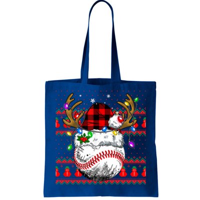 Santa Ugly Sports Christmas Baseball Player Cool Gift Tote Bag