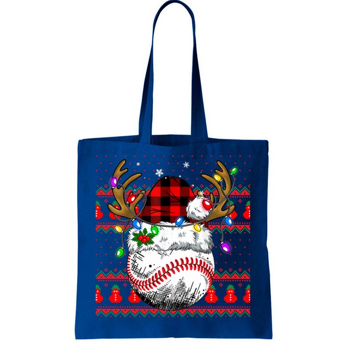 Santa Ugly Sports Christmas Baseball Player Cool Gift Tote Bag