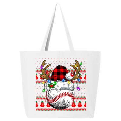 Santa Ugly Sports Christmas Baseball Player Cool Gift 25L Jumbo Tote