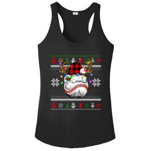 Santa Ugly Sports Christmas Baseball Player Gift Ladies PosiCharge Competitor Racerback Tank