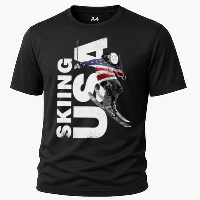 Skiing USA Support The Team USA Flag Ski Performance Shirt