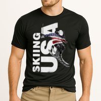 Skiing USA Support The Team USA Flag Ski Cooling Performance Crew T-Shirt