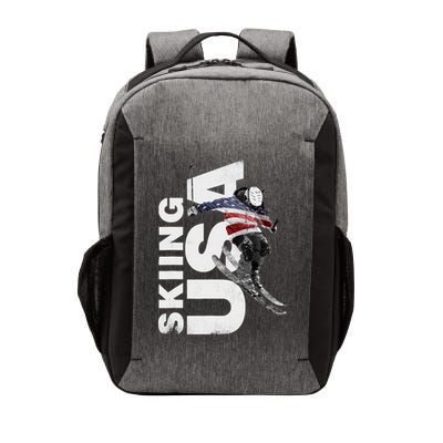 Skiing USA Support The Team USA Flag Ski Vector Backpack