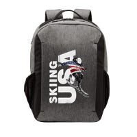 Skiing USA Support The Team USA Flag Ski Vector Backpack