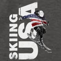 Skiing USA Support The Team USA Flag Ski Vector Backpack