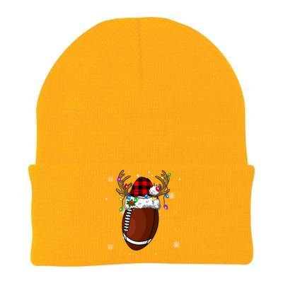 Santa Ugly Sports Christmas Football Player Meaningful Gift Knit Cap Winter Beanie