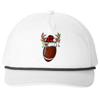 Santa Ugly Sports Christmas Football Player Meaningful Gift Snapback Five-Panel Rope Hat