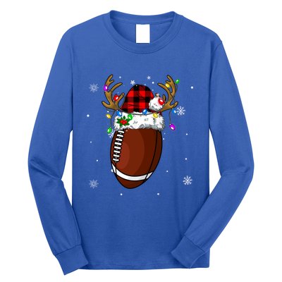 Santa Ugly Sports Christmas Football Player Meaningful Gift Long Sleeve Shirt