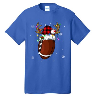 Santa Ugly Sports Christmas Football Player Meaningful Gift Tall T-Shirt