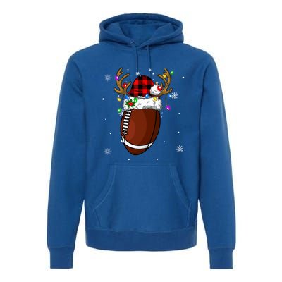 Santa Ugly Sports Christmas Football Player Meaningful Gift Premium Hoodie