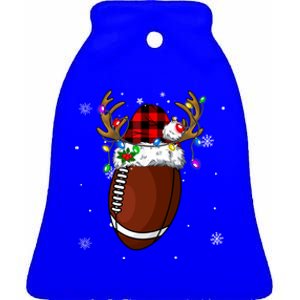 Santa Ugly Sports Christmas Football Player Meaningful Gift Ceramic Bell Ornament