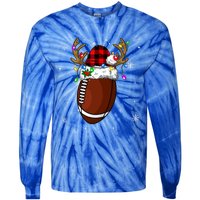 Santa Ugly Sports Christmas Football Player Meaningful Gift Tie-Dye Long Sleeve Shirt