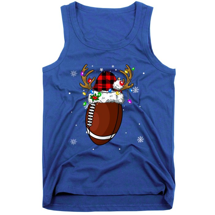 Santa Ugly Sports Christmas Football Player Meaningful Gift Tank Top