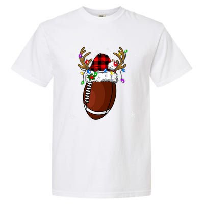 Santa Ugly Sports Christmas Football Player Meaningful Gift Garment-Dyed Heavyweight T-Shirt