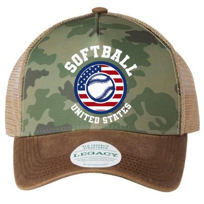 Softball USA Support the Team USA Flag Legacy Tie Dye Trucker Hat